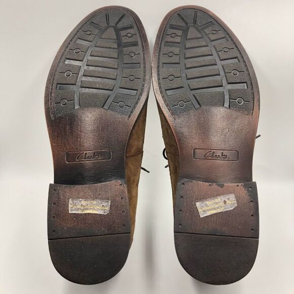 Clarks Men's Brown Leather Cap Toe Lace Up Oxford Shoes Size 12M - Picture 8 of 12